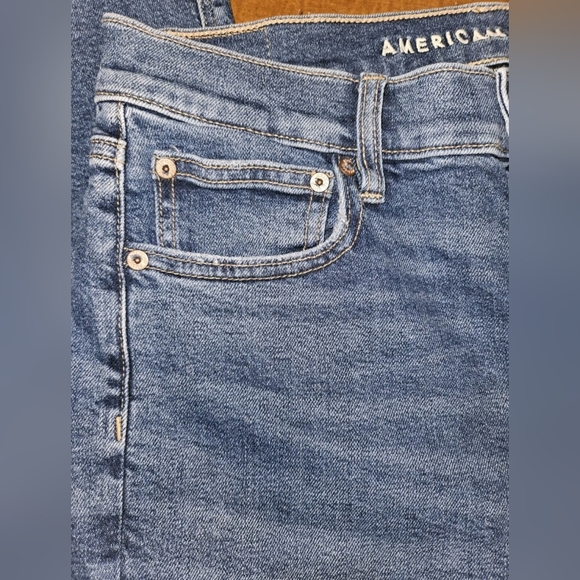 American Eagle Outfitters Stretch Womens Size 8 Blue Skinny Jeans EUC - Picture 15 of 16